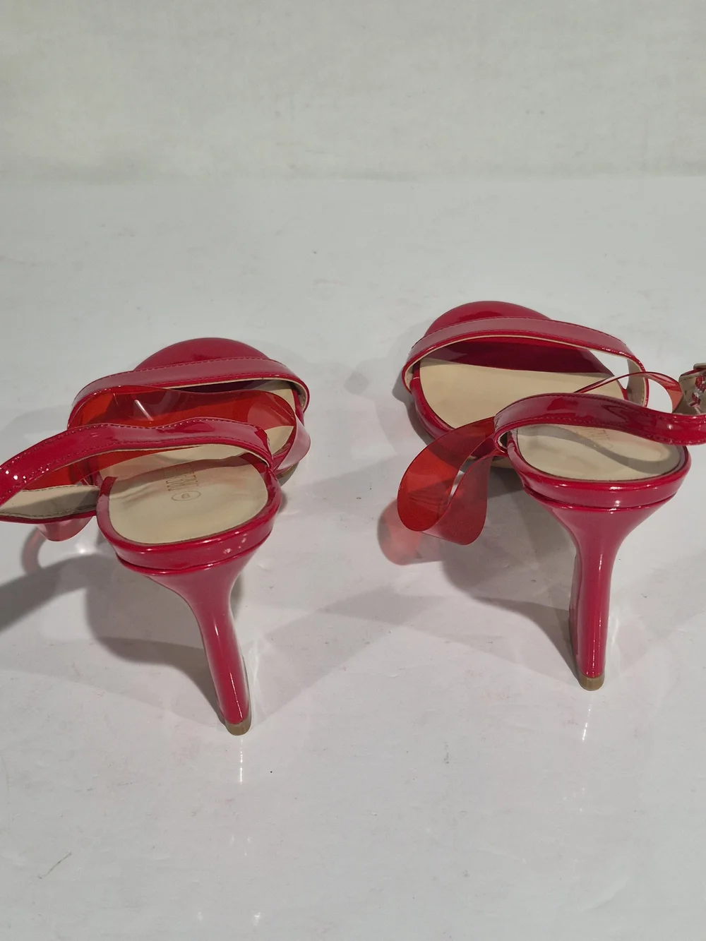 Dream Pairs Red Slingback Sandals with Clear Strap - Size 9 - Picture 8 of 13